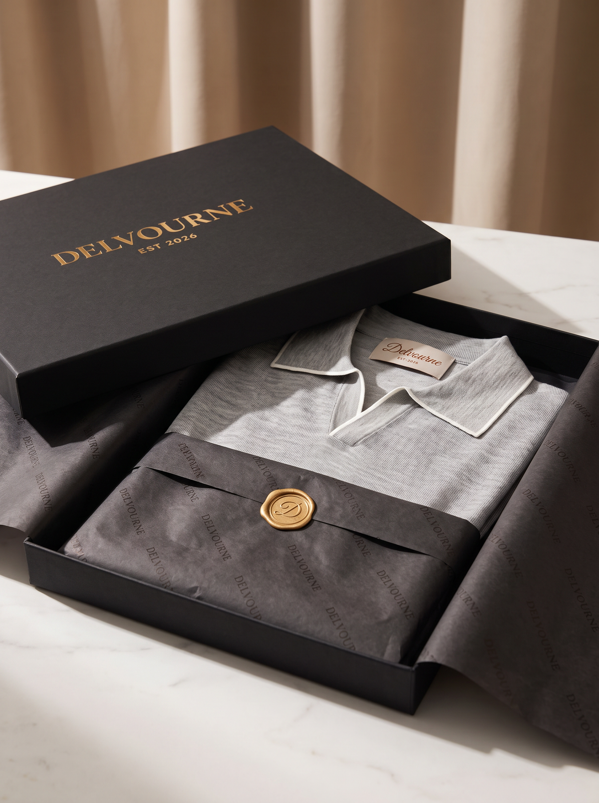 Ellis Light Gray Lightweight Polo Shirt