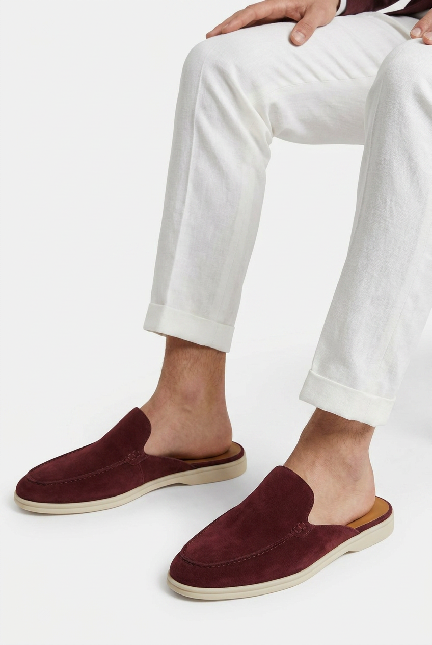 Burgundy Dune Mule