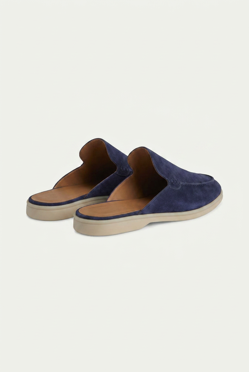 Navy Blue Dune Mule
