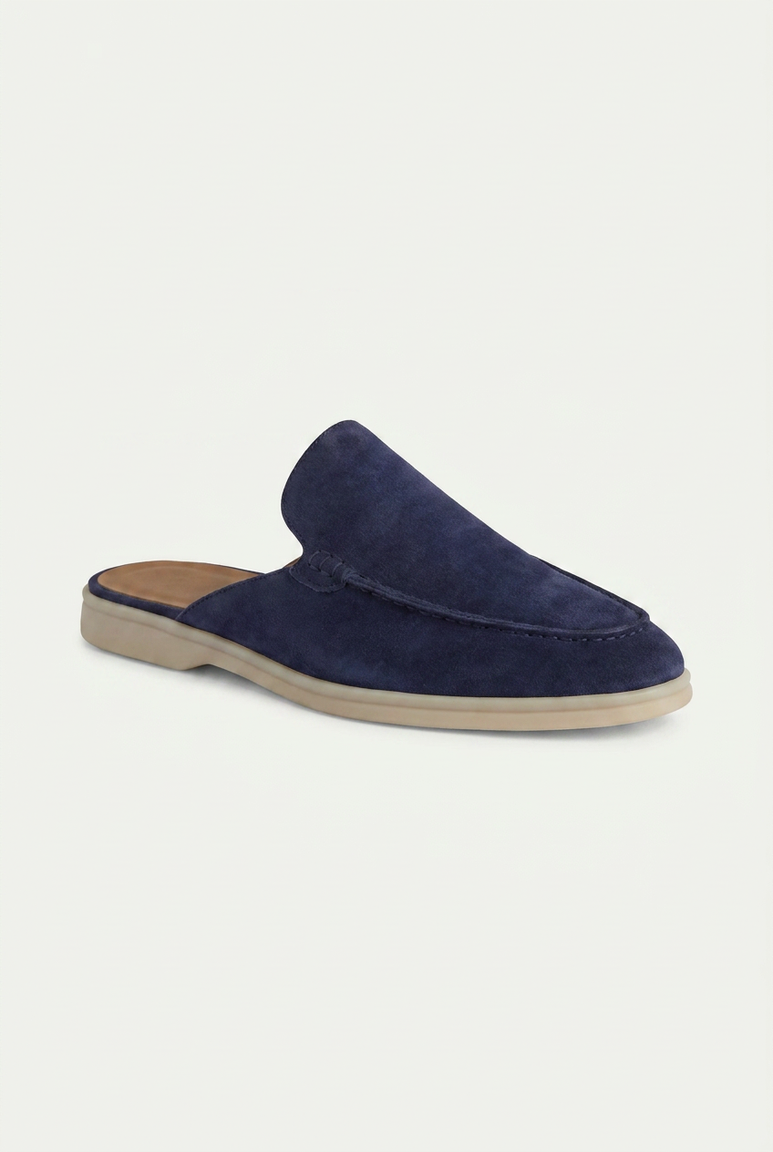Navy Blue Dune Mule