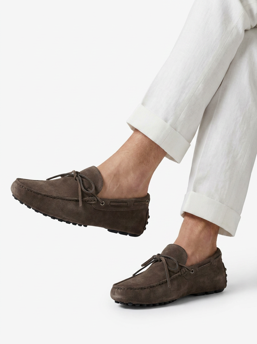 Warm Grey Driver Loafer