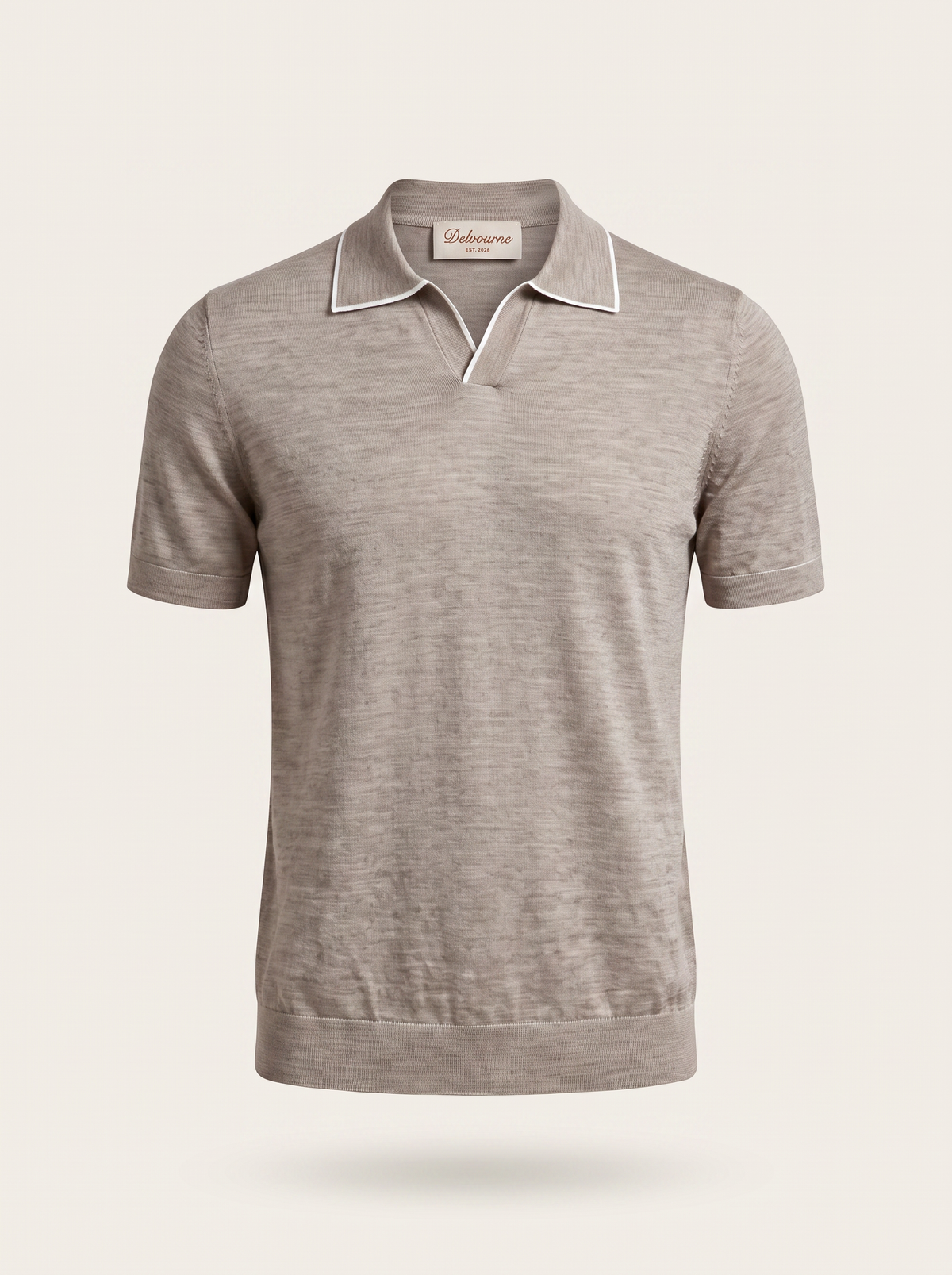 Ellis Beige Lightweight Polo Shirt