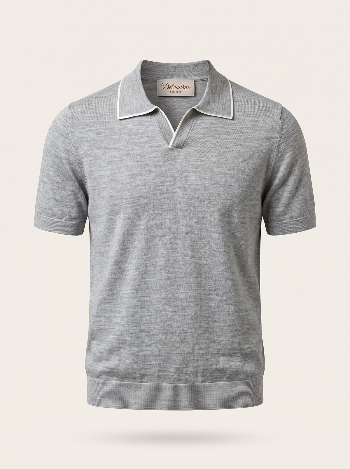 Ellis Light Gray Lightweight Polo Shirt