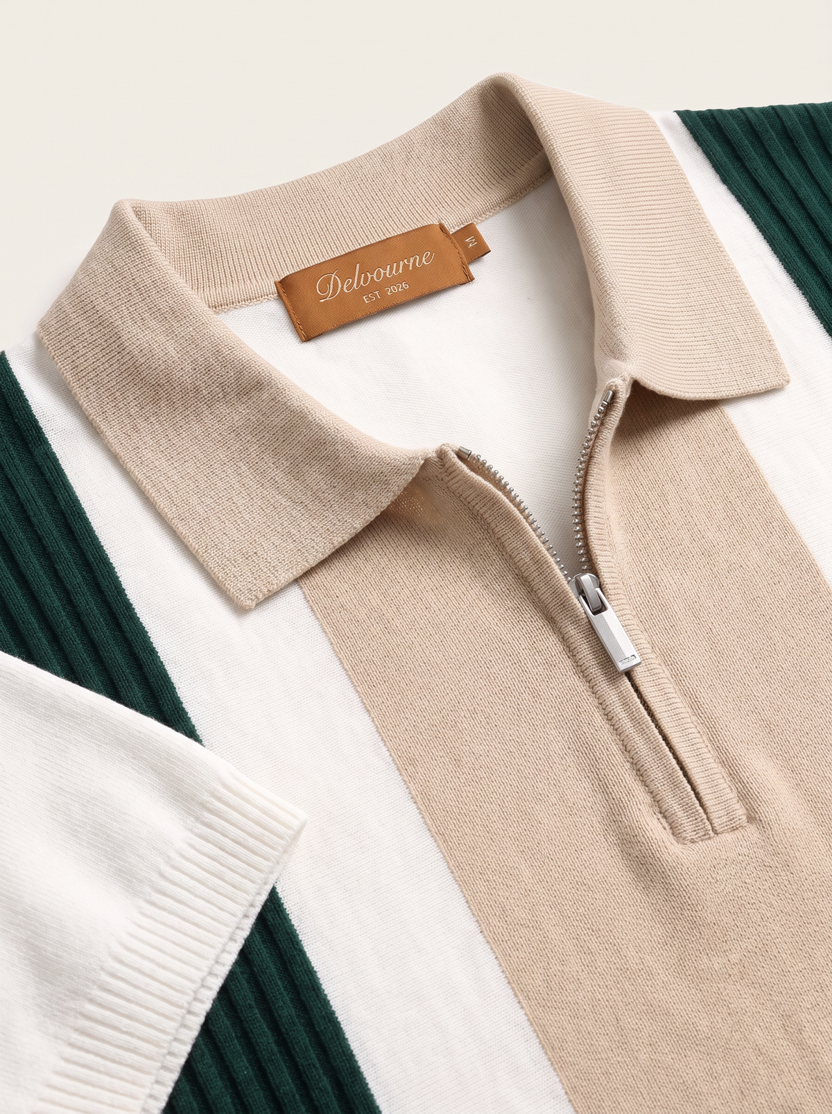 White Resort Zipper Polo
