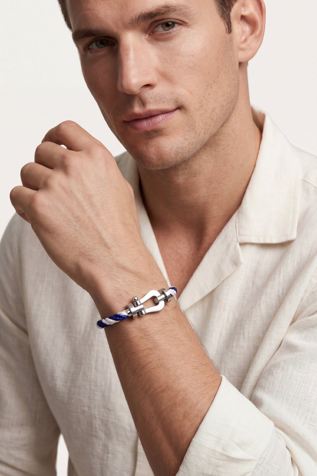 Ortigia Platinum Bracelet Blue/White