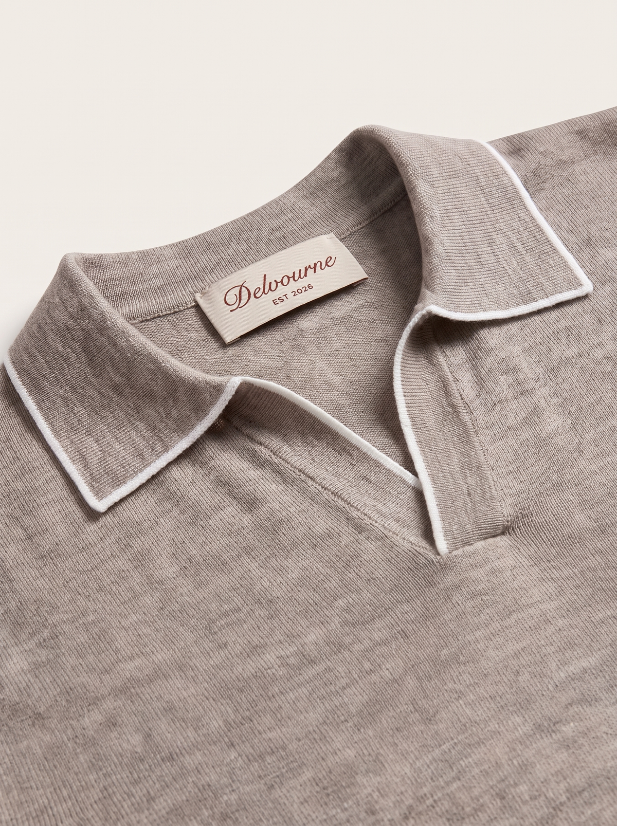 Ellis Beige Lightweight Polo Shirt