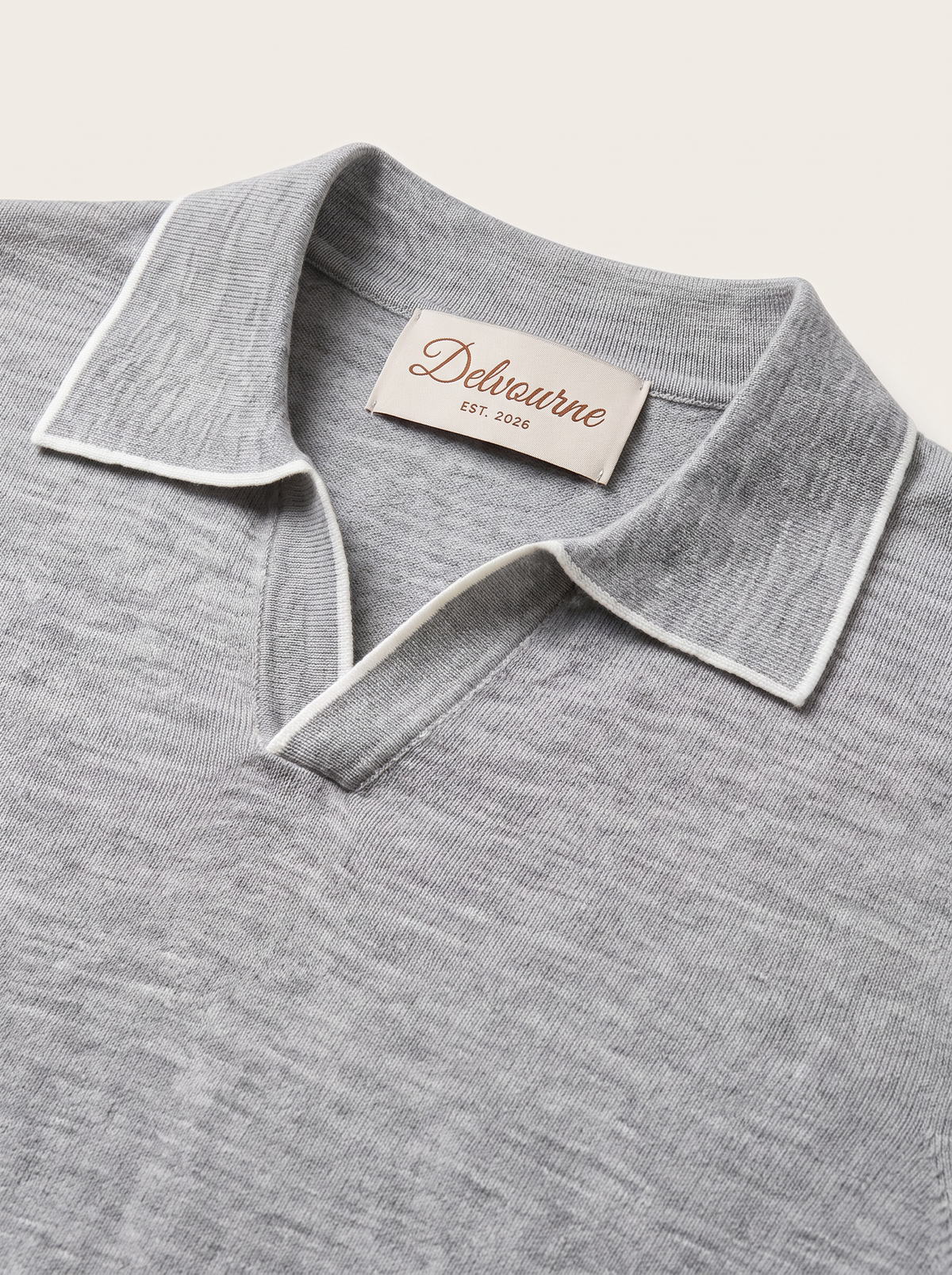 Ellis Light Gray Lightweight Polo Shirt