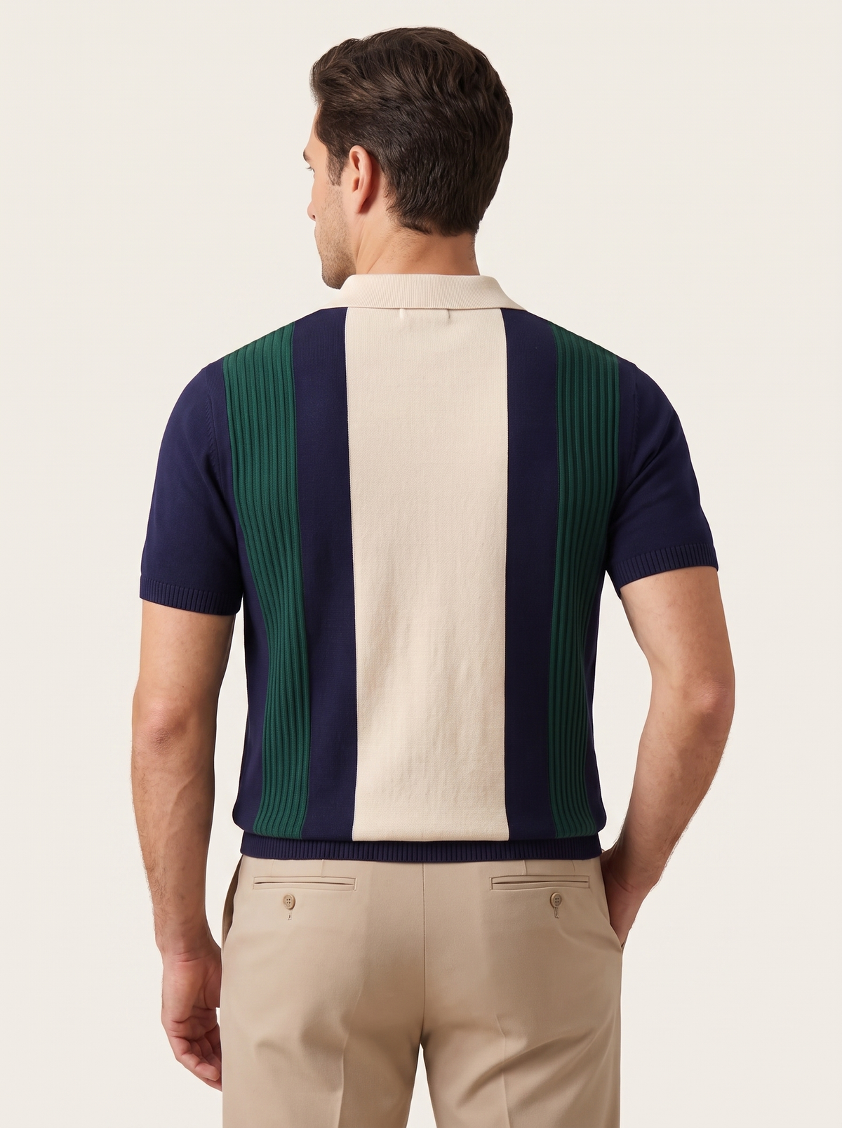 Navy Resort Zipper Polo