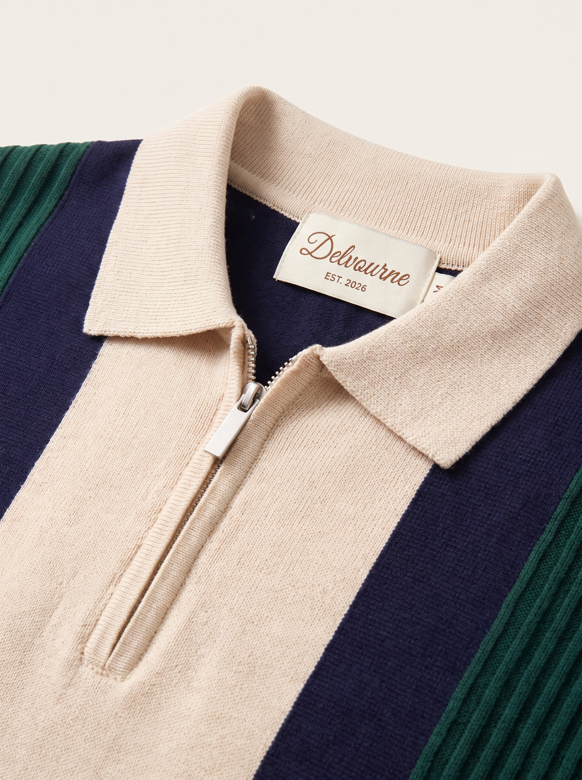 Navy Resort Zipper Polo