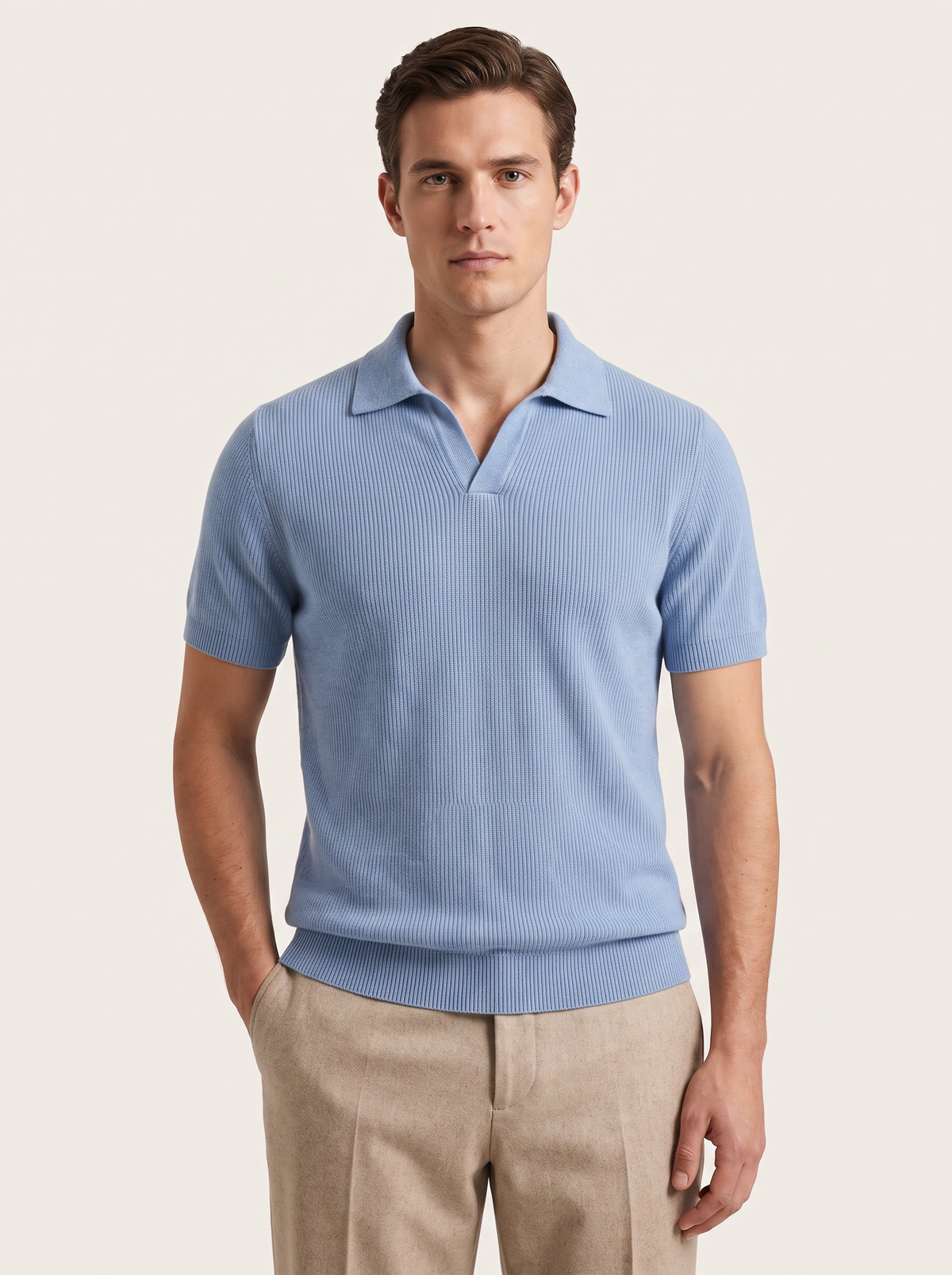 Premium Cashmere Classic Polo Shirt