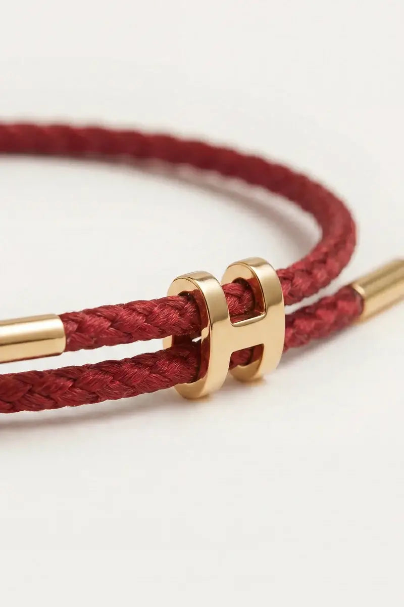 Savona Woven Bracelet Burgundy