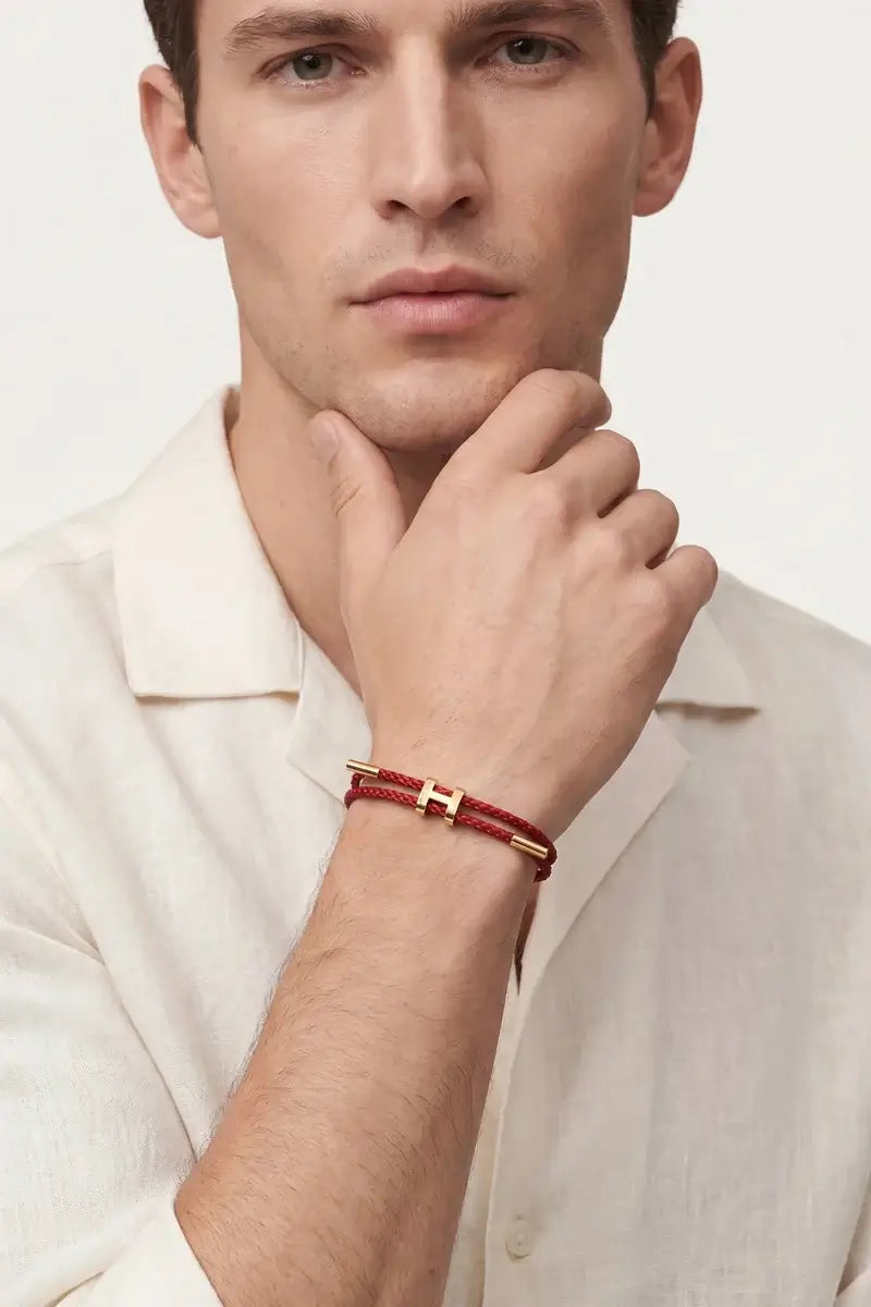 Savona Woven Bracelet Burgundy
