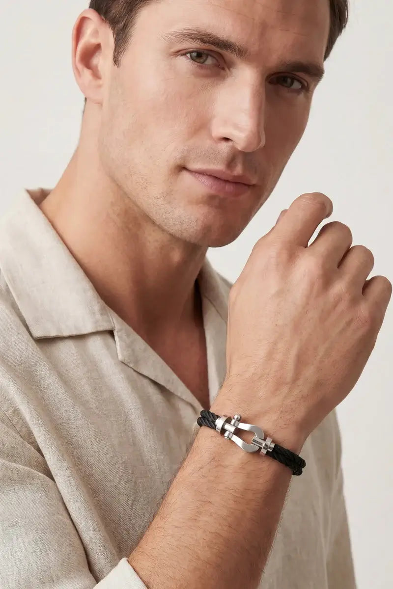 Siracusa Dual Strand Bracelet Black