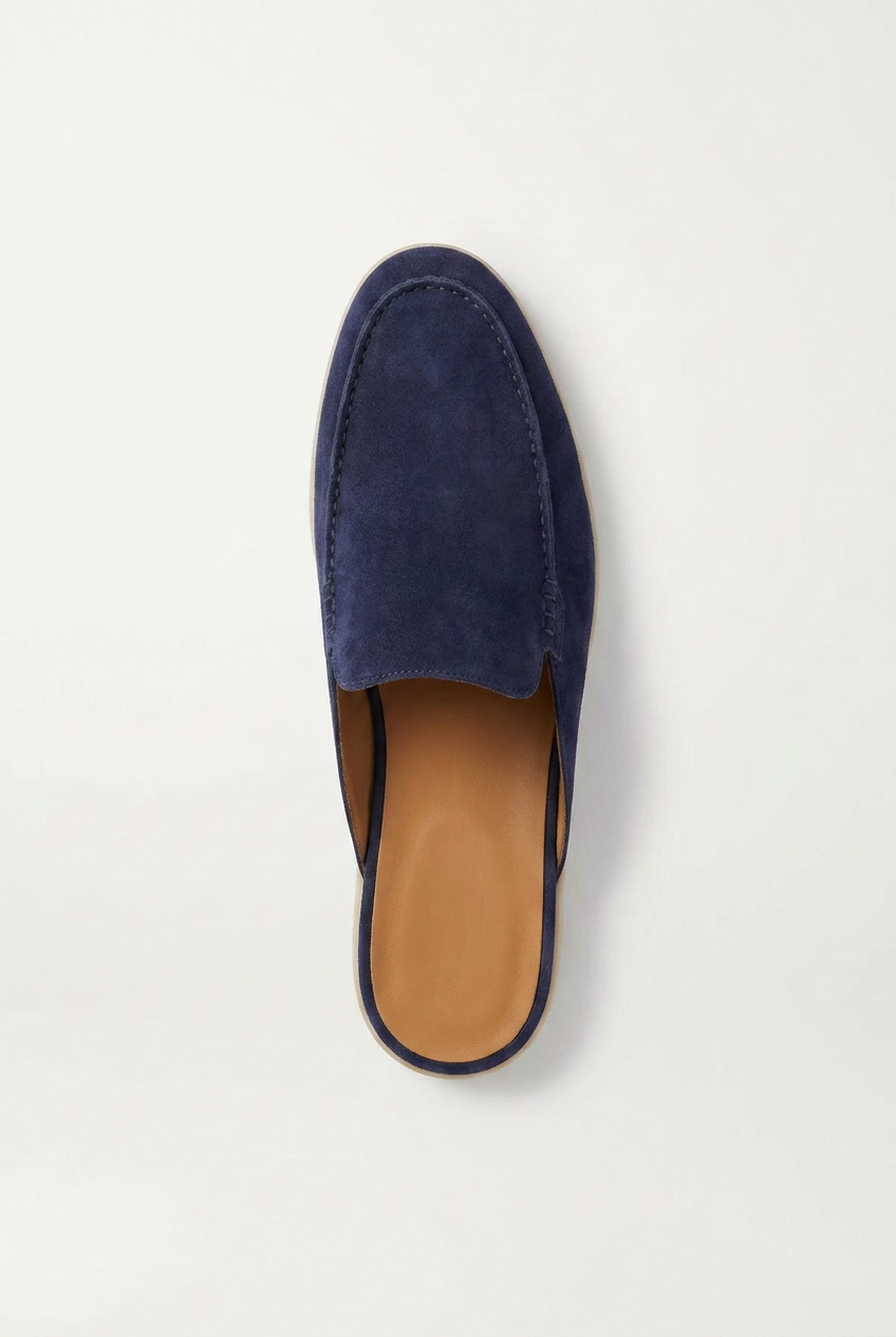 Navy Blue Dune Mule