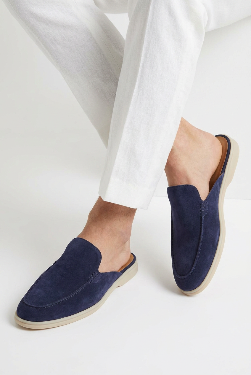 Navy Blue Dune Mule