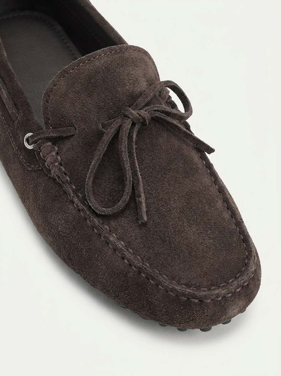 Warm Grey Driver Loafer